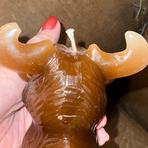 Moose Anthropomorphist Moulded Candle Vintage - Picture 8 of 16